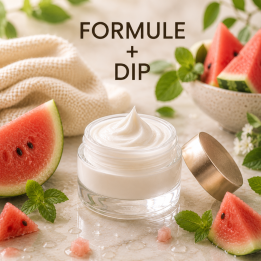 CRÈME VISAGE PEAUX SÈCHES Formule validée avec DIP PARFUM PASTEQUE FRAICHEUR