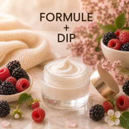 CRÈME VISAGE PEAUX SÈCHES Formule validée avec DIP PARFUM MÛRE FRAMBOISE