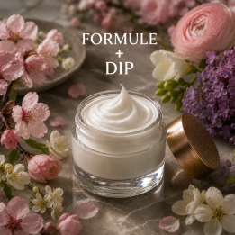 CRÈME VISAGE PEAUX MIXTES Formule validée avec DIP PARFUM PRINTEMPS FLORAL