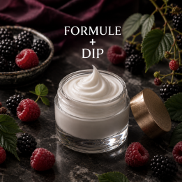 CRÈME VISAGE PEAUX MIXTES Formule validée avec DIP PARFUM MÛRE FRAMBOISE