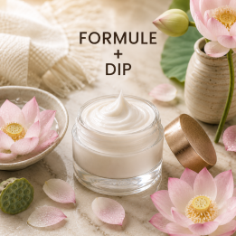 CRÈME VISAGE PEAUX MIXTES Formule validée avec DIP PARFUM FLEUR DE LOTUS