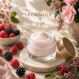 CRÈME VISAGE PEAUX MATURES Formule validée avec DIP PARFUM MÛRE FRAMBOISE