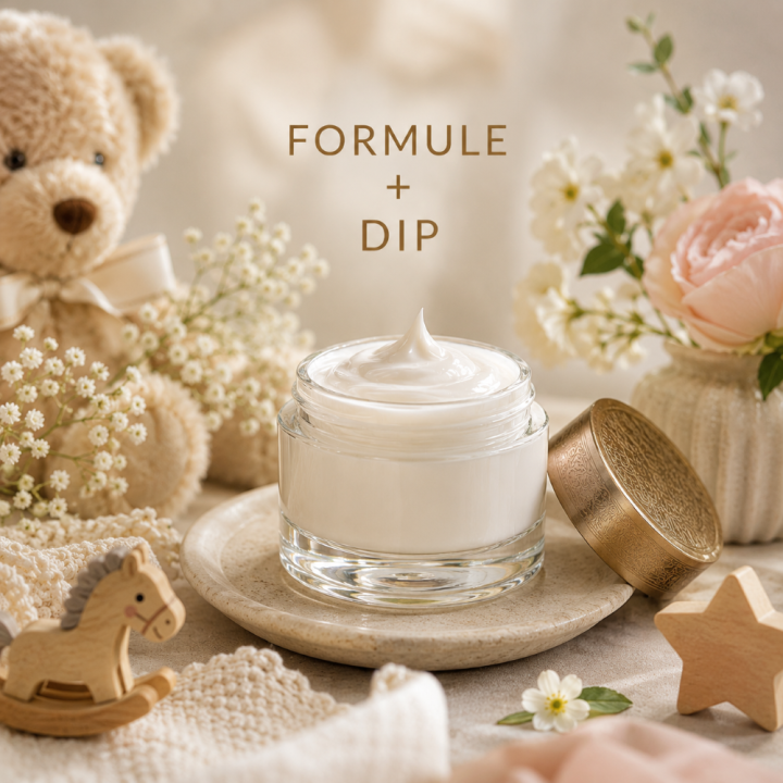 CRÈME VISAGE PEAUX MATURES Formule validée avec DIP PARFUM DOUCEUR D'ENFANCE