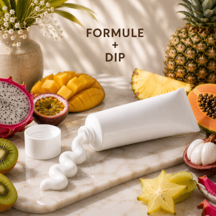 Formule validée avec DIP DENTIFRICE GEL - FRUITS EXOTIQUES