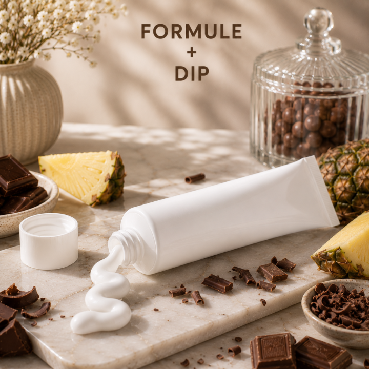 Formule validée avec DIP DENTIFRICE GEL - CHOCOLAT LEVRES