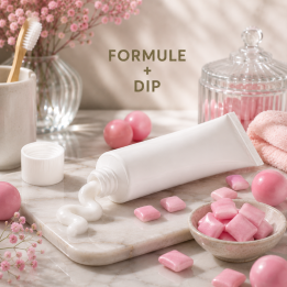 Formule validée avec DIP DENTIFRICE GEL - BUBBLE GUM