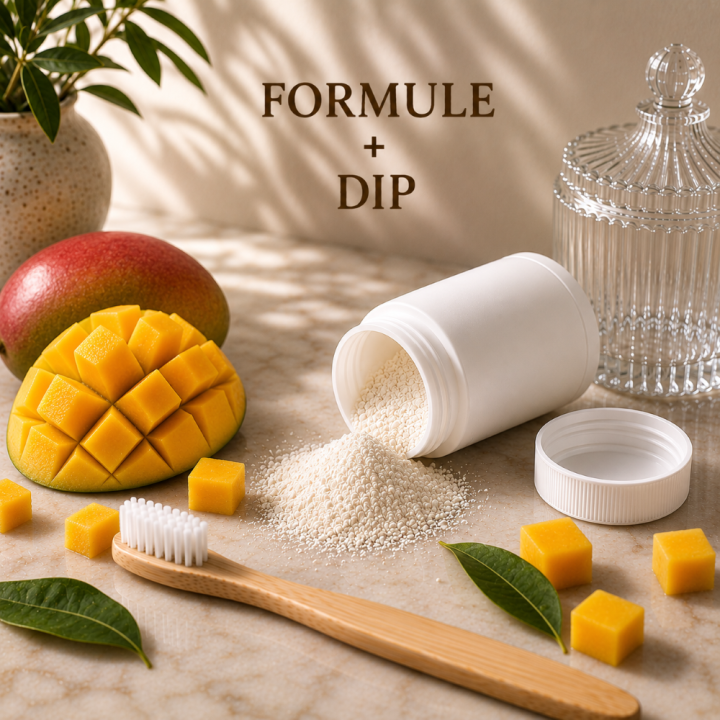 Formule validée avec DIP DENTIFRICE POUDRE - MANGUE