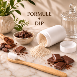 Formule validée avec DIP DENTIFRICE POUDRE - CHOCOLAT LEVRES