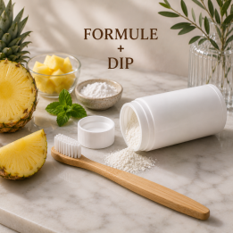 Formule validée avec DIP DENTIFRICE POUDRE - ANANAS PLAGE