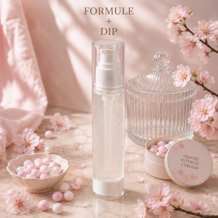 Formule validée avec DIP GEL GIVRE ANTI CELLULITE - DRAGEE FLEUR DE CERISIER
