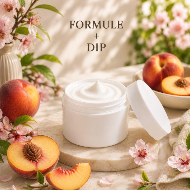 Formule validée avec DIP GEL VISAGE ANTI-AGE - PECHE NECTARINE