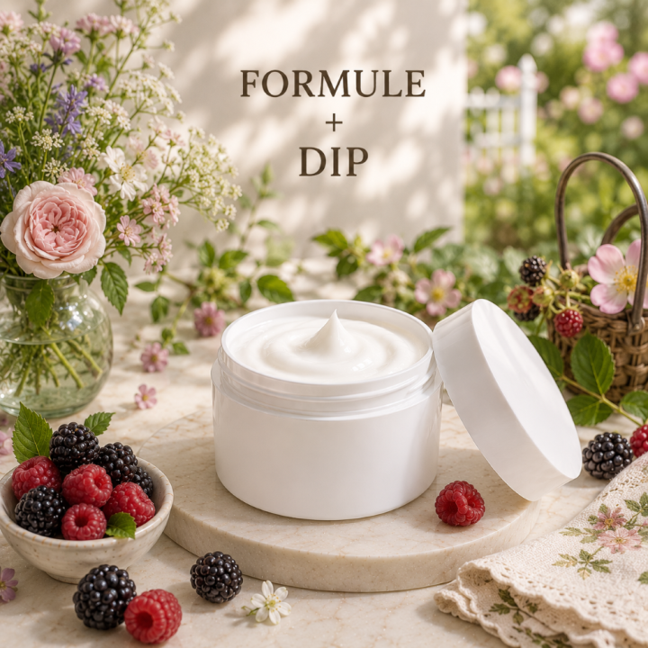 Formule validée avec DIP GEL VISAGE ANTI-AGE - MURE FRAMBOISE